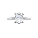 18ct Yellow Gold - Oval & Round cut Lab Grown Diamond Accented Ring