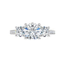 18ct YG Round cut Trilogy Lab Grown Diamond Ring