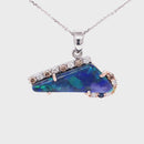 18ct WG & RG Australia Opal Pendant