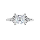 18ct Yellow Gold - Princess & Round cut Lab Grown Accented Diamond Ring