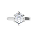 18ct WG Solitaire Oval cut Lab Grown Diamond Ring