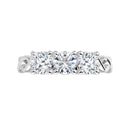 18ct YG Trilogy Round cut Lab Grown Diamond Ring