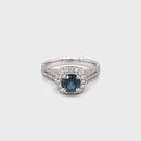 18ct White Gold Sapphire and Diamond Ring