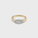 SOLD - 18ct Yellow Gold and White Gold Diamond Ring