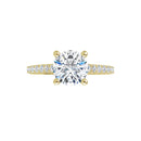 18ct Yellow Gold - Round cut Lab Grown Diamond Accented Ring