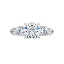 18ct YG Trilogy Round cut Lab Grown Diamond Ring