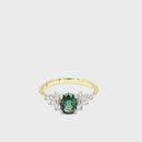 9ct Yellow/White Gold Sapphire Diamond Ring
