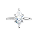 18ct White Gold - Solitaire Marquise cut Lab Grown Diamond Ring