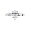18ct WG Solitaire Pear cut Lab Grown Diamond Ring