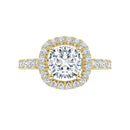 18ct White Gold - Halo Style - Cushion & Round cut Lab Grown Diamond Ring