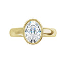 18ct White Gold Solitaire Oval cut Lab Grown Diamond Ring