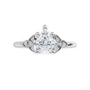 18ct Yellow Gold - Pear & Round cut Lab Grown Accented Diamond Ring