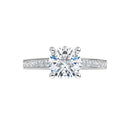 18ct White Gold - Round cut Lab Grown Diamond Accented Ring
