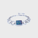 SOLD   925 Sterling Silver Opal Bracelet