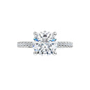18ct White Gold -  Round cut Lab Grown Diamond Accented Ring