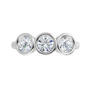 18ct YG Trilogy Round cut Lab Grown Diamond Ring