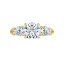 18ct YG Trilogy Round cut Lab Grown Diamond Ring