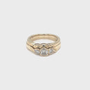 Set of 9ct Yellow Gold Diamond Ring