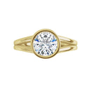 18ct WG Solitaire Round cut Lab Grown Diamond Ring