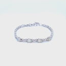 (SOLD)   925 Sterling Silver Australian White Opal Bracelet