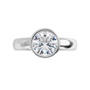 18ct White Gold Solitaire Round cut Lab Grown Diamond Ring
