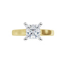 18ct Yellow & White Gold 2 Tone - Solitaire Princess cut Lab Grown Diamond Ring