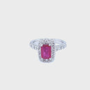 Platinum Ruby & Diamond Ring