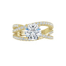18ct Yellow Gold - Round cut Lab Grown Diamond Accented Ring