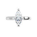 18ct Yellow Gold - Solitaire Marquise Lab Growth Diamond Ring