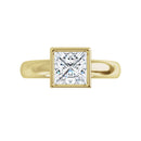 18ct Yellow Gold Solitaire Princess cut Lab Grown Diamond Ring