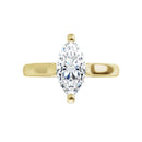 18ct Yellow Gold - Solitaire Marquise Lab Growth Diamond Ring