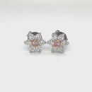 ( SOLD)   18ct WG & RG Diamond Earrings