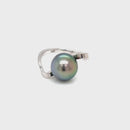 18ct White Gold Tahitian Pearl Ring