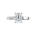 18ct WG Solitaire Emerald cut Lab Grown Diamond Ring