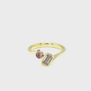 18ct Yellow/Rose Gold Diamond Ring