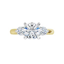 18ct YWG Round cut Trilogy Lab Grown Diamond Ring