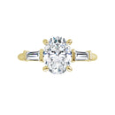 18ct YG Oval cut Trilogy Lab Grown Diamond Ring