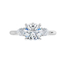 18ct YG Trilogy Round & Pear cut Lab Grown Diamond Ring