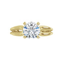 18ct YG Solitaire Round cut Lab Grown Diamond Ring