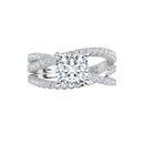 18ct White Gold - Cushion & Round cut Lab Grown Diamond Accented Ring