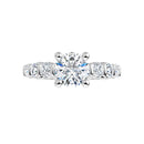 18ct Yellow Gold - Round cut Lab Grown Accented Diamond Ring