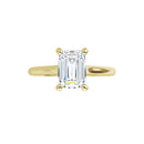 18ct White Gold - Solitaire Emerald cut Lab Grown Diamond Ring