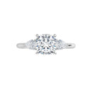 18ct YG Trilogy Cushion & Pear cut Lab Grown Diamond Ring