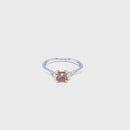 18ct WG & YG Cognac and Diamond Ring