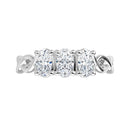 18ct WG Trilogy Oval cut Lab Grown Diamond Ring