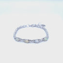 SOLD  925 Sterling Silver Australian White Opal Bracelet