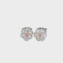 Platinum & 18ct RG Diamond Earrings