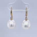 SOLD - 18ct Yellow Gold Australian south sea Pearl Earrings