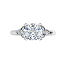 18ct White Gold - Round cut Lab Grown Accented Diamond Ring