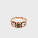 14ct Rose Gold Champagne and Diamond Ring